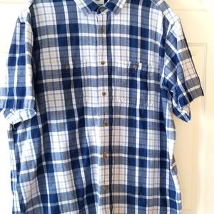 Mans Old Navy Navy Check Shirt Sz XXL